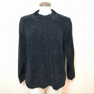 𝅺BLACK Warm Vintage Sweater with crew Neck